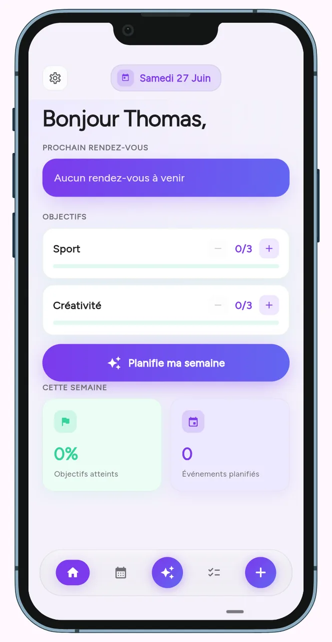 Temporia, écran 1